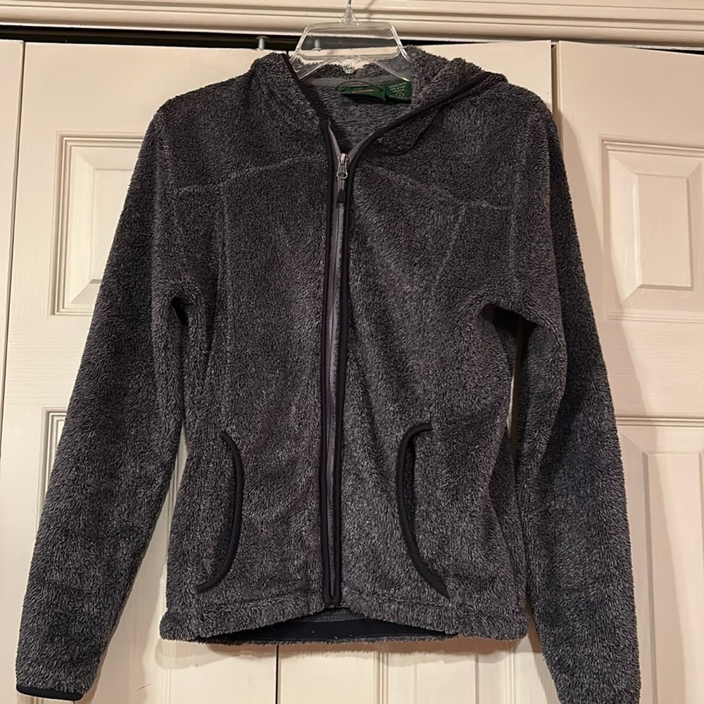 Stillwater Supply Co. Small Gray, Hooded Zip Front Jacket